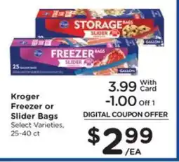Pick'n Save Kroger Freezer or Slider Bags offer