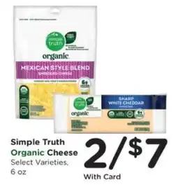 Pick'n Save Simple Truth Organic Cheese offer