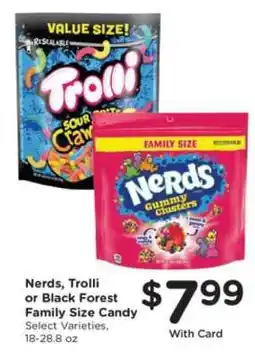 Pick'n Save Nerds, Trolli or Black Forest Family Size Candy offer