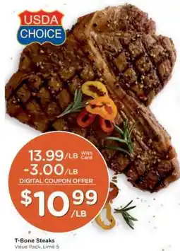 Kroger T-Bone Steaks offer