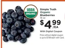 Kroger Simple Truth Organic Blueberries offer