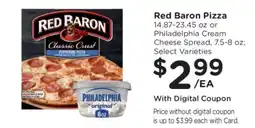 Kroger Red Baron Pizza or Philadelphia Cream Cheese Spread offer