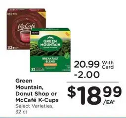Kroger Green Mountain, Donut Shop or McCafé K-Cups offer