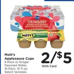 Kroger Mott's Applesauce Cups offer