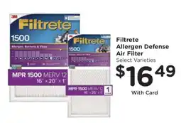 Kroger Filtrete Allergen Defense Air Filter offer