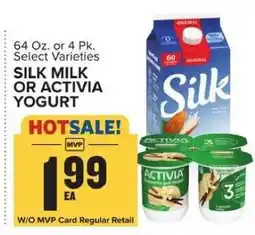 Food Lion Silk Milk or Activia Yogurt offer