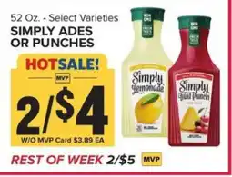 Food Lion Simply Ades or Punches offer