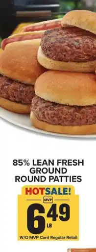 Food Lion 85% Lean Fresh Ground Round Patties offer
