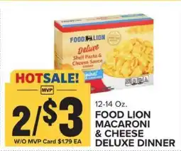 Food Lion FOOD LION MACARONI & CHEESE DELUXE DINNER offer