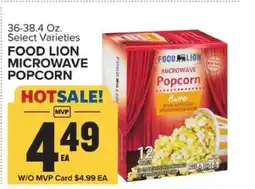 Food Lion FOOD LION MICROWAVE POPCORN offer