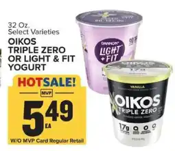 Food Lion OIKOS TRIPLE ZERO OR LIGHT & FIT YOGURT offer