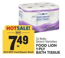 Food Lion FOOD LION 1-PLY BATH TISSUE offer