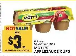 Food Lion Mott's Applesauce Cups offer