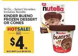 Food Lion KINDER BUENO FROZEN DESSERT OR CONES offer
