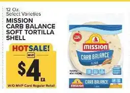 Food Lion Mission Carb Balance Soft Tortilla Shell offer