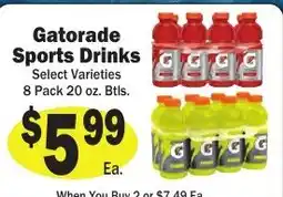 Sellers Bros Gatorade sports drinks offer