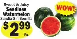Sellers Bros Sweet & Juicy Seedless Watermelon offer