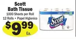 Sellers Bros Scott bath tissue offer