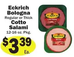 Sellers Bros Eckrich Bologna Cotto Salami offer