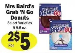 Sellers Bros Mrs Baird's Grab 'N Go Donuts offer