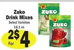 Sellers Bros Zuko Drink Mixes offer
