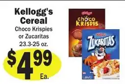 Sellers Bros Kellogg's Cereal Choco Krispies or Zucaritas offer
