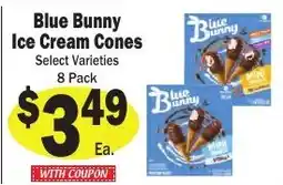 Sellers Bros Blue Bunny ice cream cones offer