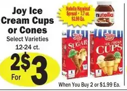 Sellers Bros Joy Ice Cream Cups or Cones offer