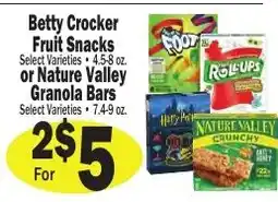 Sellers Bros Betty Crocker Fruit Snacks or Nature Valley Granola Bars offer