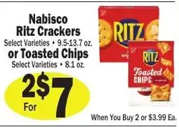 Sellers Bros Nabisco Ritz Crackers or Toasted Chips offer