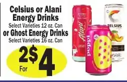 Sellers Bros Celsius or Alani Energy Drinks offer