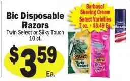 Sellers Bros Bic Disposable Razors offer