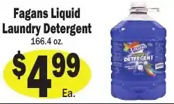 Sellers Bros Fagans liquid laundry detergent offer