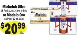Sellers Bros Michelob Ultra or Modelo Oro offer
