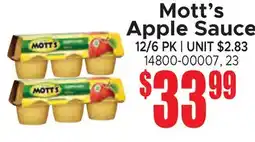Jetro Mott's Apple Sauce offer