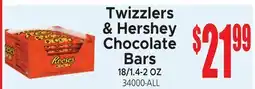 Jetro Twizzlers & Hershey Chocolate Bars offer
