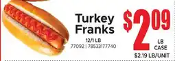 Jetro Turkey Franks offer
