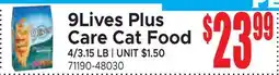 Jetro 9Lives Plus Care Cat Food offer