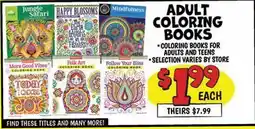 Ollie's ADULT COLORING BOOKS offer