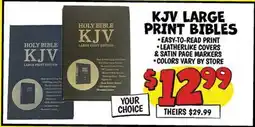 Ollie's KJV LARGE PRINT BIBLES offer