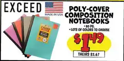 Ollie's EXCEED POLY-COVER COMPOSITION NOTEBOOKS offer
