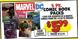 Ollie's 5 PK. COMIC BOOK PACKS offer