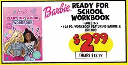 Ollie's Barbie READY FOR SCHOOL WORKBOOK offer