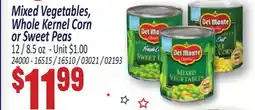Jetro Mixed Vegetables, Whole Kernel Corn or Sweet Peas offer