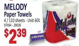 Jetro MELODY Paper Towels offer