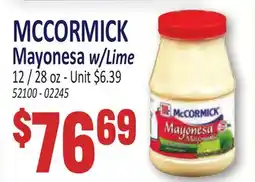 Jetro MCCORMICK Mayonesa w/Lime offer