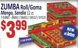 Jetro ZUMBA Roll/Goma Mango, Sandia offer