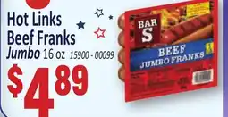 Jetro Hot Links Beef Franks Jumbo offer