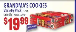 Jetro GRANDMA'S COOKIES Variety Pack offer