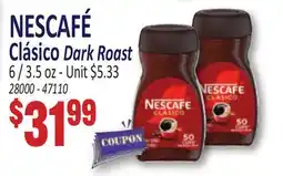 Jetro NESCAFÉ Clásico Dark Roast offer